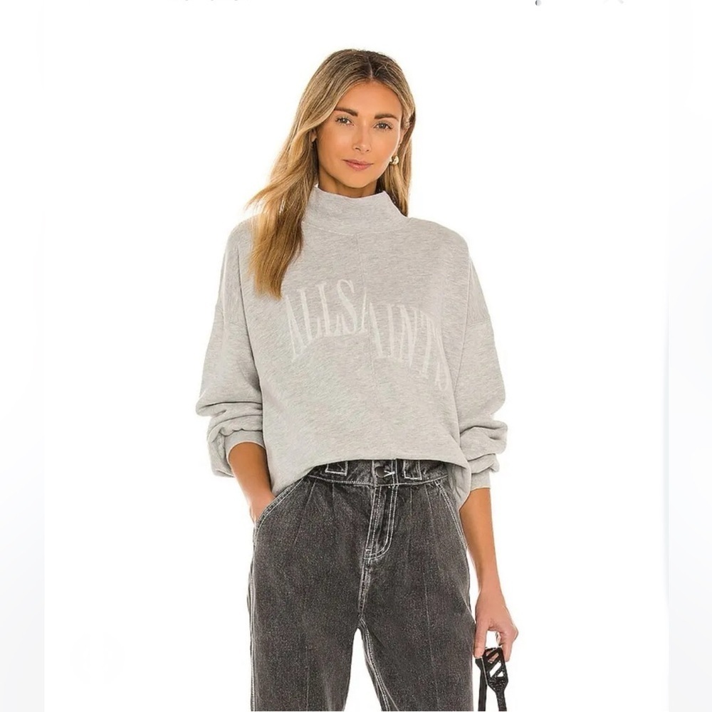 ALLSAINTS Nevarra Mock Neck Sweatshirt - Picture 3 of 13
